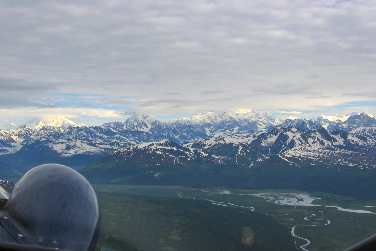Flying to Base Camp